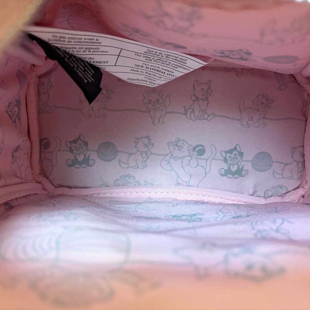 Loungefly Disney Cats Gray Pink Mini Backpack - Picture 15 of 16